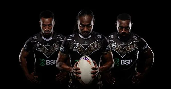 PNG Chiefs players in their inaugural supporter jersey